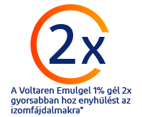A Voltaren Emulgel 1% gél 2x gyorsabban hoz enyhülést az izomfájdalmakra A Voltaren Emulgel 1% gél 2x gyorsabban hoz enyhülést az izomfájdalmakra