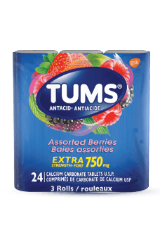 Emballage de 3 rouleaux Tums® Extra-fort Baies assorties Emballage de 3 rouleaux Tums® Extra-fort Baies assorties