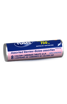 Rouleau simple de Tums® Extra-fort Baies assorties Rouleau simple de Tums® Extra-fort Baies assorties