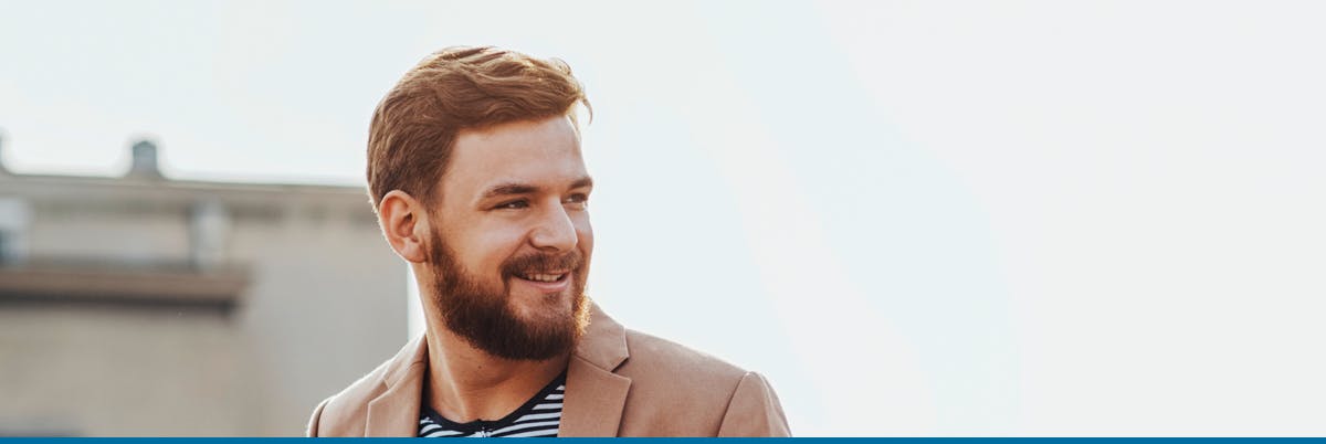 Man Smiling Outdoors Quit Smoking Man Smiling Outdoors Quit Smoking