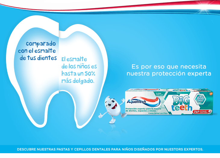 Comparado con tu esmalte el de tus hijos es 50% más delgado. Comparado con tu esmalte el de tus hijos es 50% más delgado.