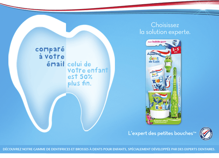 comparé à votre émail, celui de votre enfant est 50% plus fin comparé à votre émail, celui de votre enfant est 50% plus fin