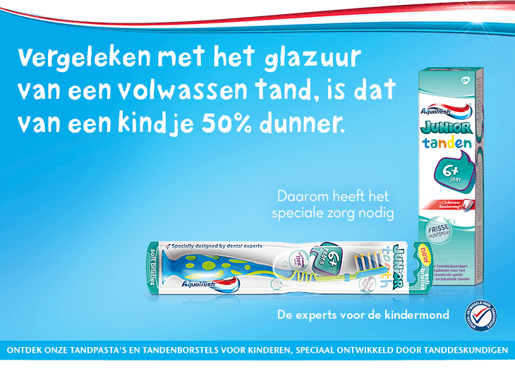 vergeleken met het glazuur van een volwassen tand, is dat van een kindje 50% dunner vergeleken met het glazuur van een volwassen tand, is dat van een kindje 50% dunner